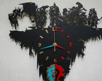 World of Warcraft wooden wallclock with individual customization