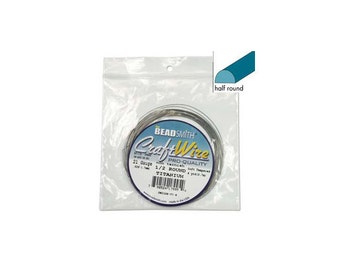 Half Round Wire 21 gauge Titanium Color 4yards 41810 , Beadsmith Wire, Half Round Jewelry Wire, Craft Wire, Wire Wrapping Wire, 21ga Wire