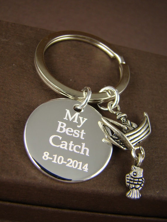 Personalized Wedding Gift Key Ring My Best Catch Custom Key