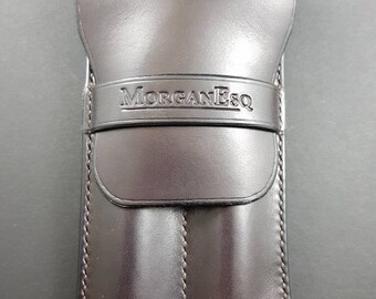Beautiful handmade leather two pen case