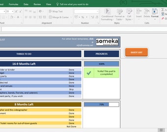 wedding todo checklist excel