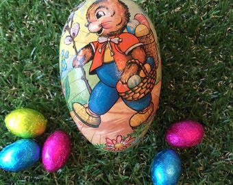 Papier mache egg. Easter. Vintage. 1950's or earlier. Made in Western Germany