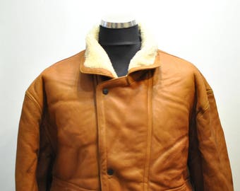 Vintage LAMBSKIN MEN'S JACKET , men's bomber jacket ..........(615)