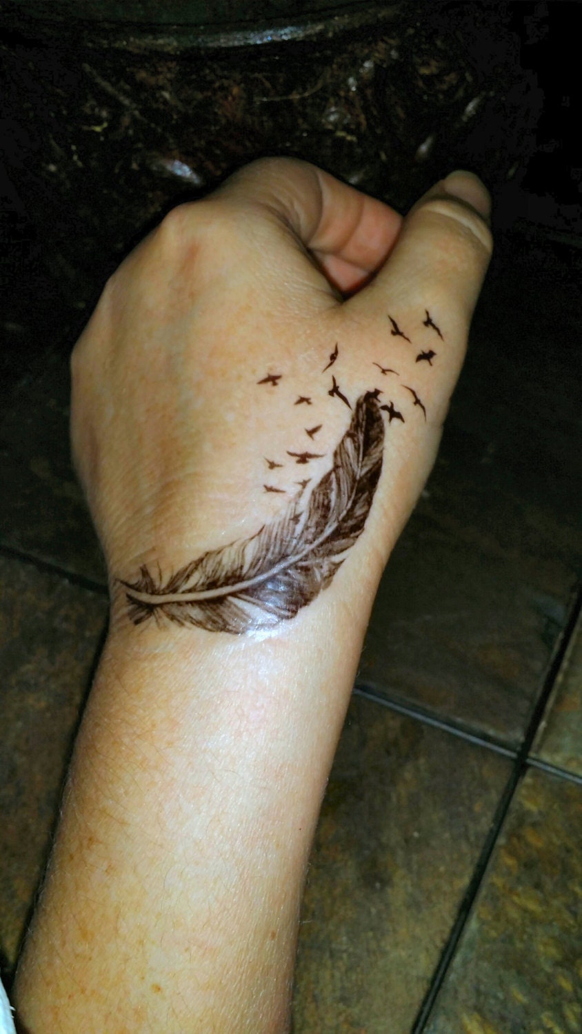 Birds Of A Feather Temporary Tattoos Fake Flying Birds Of A Feather Temporary Tattoos Fake Flying