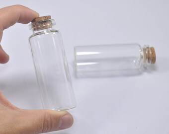 40ml bottles,50pcs clear glass bottles with corks 80x30mm