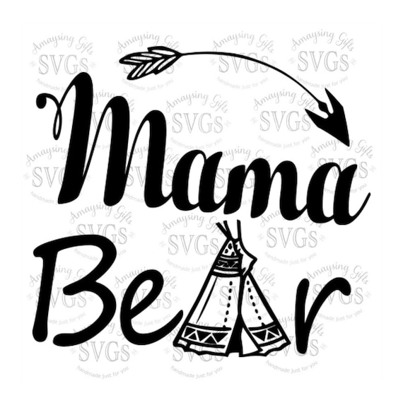SVG Mama Bear DXF EPS Camping Design Scout Mom