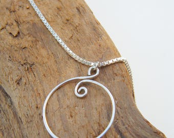 Swirls of Silver Necklace