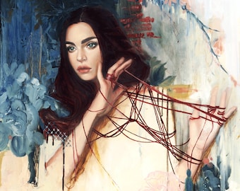 Tie back Oil Painting Fine Art Print