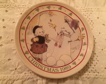 Enesco Mabel Lucie Attwell Small Christmas Dish