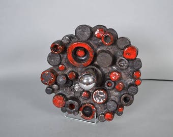 Stunning ceramic Brutalist 70's design lamp - Germany