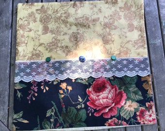 Funky Floral and Lace Pillow