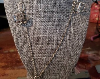 Crystal cube necklace