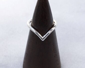 Chevron Ring in Argentium Silver