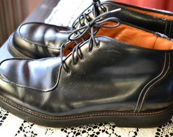 Rockport boots | Etsy 90s Sz 10 Men's Rockport Boots Shoes Made in Portugal Short Oxford Boot Black Leather Upper