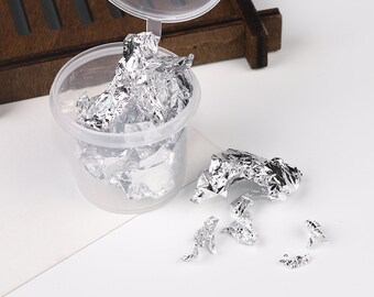 Leaf gilding aluminum silver to create resin mold 14 Gr