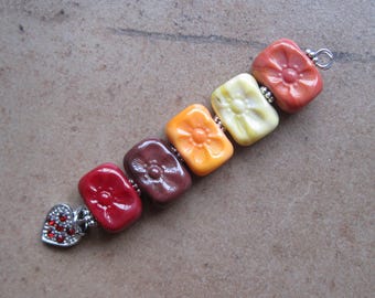 Lampwork Beads - SueBeads - Chicklet Beads - Chicklet - Chicklet Bead Set - Glass Bead Set - Handmade Lampwork Beads - SRA M67
