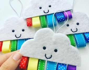 Car hanger, Rain cloud car hanger, Car accessory, Cloud Car Hanger, Car Decor, Rear view mirror hanger, Cloud decor, hand