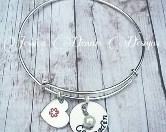 Medical Alert Bracelet - Medical Alert Bangle - Medical ID - Medical Alert Jewelry - Diabetic - Allergy Bracelet - Pretty Medical Bracelet