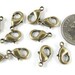 TierraCast Lobster Claw Clasps - BRASS OXIDE 7x12mm (10)