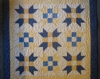 Handmade Quilt , Wall, Table Topper, Quilt Stars