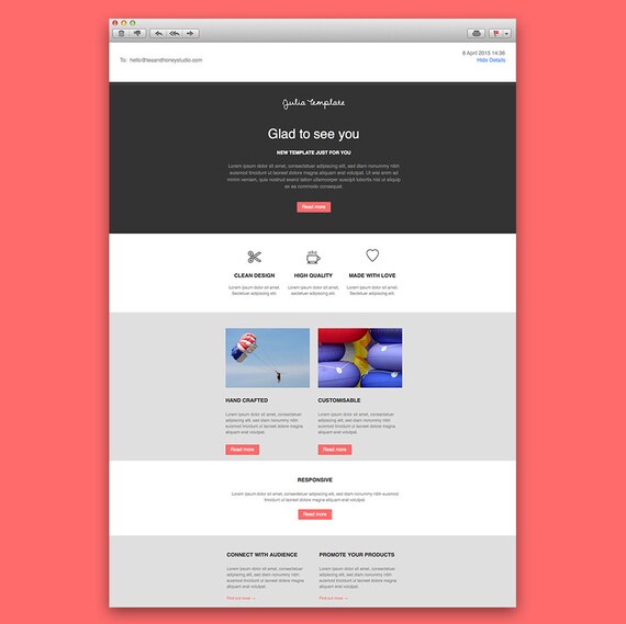 Email Newsletter Template Responsive Html Email Newsletter