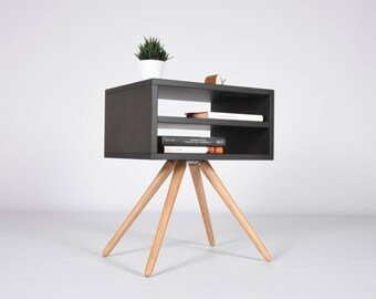 Kleine Nachttische Mid-Century modern Bambus-Stil mit