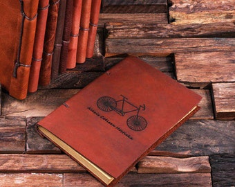 Personalized Monogrammed Leather Engraved Recipe Cookbook Notebook (024205)