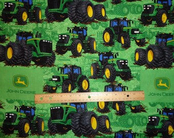 John Deere Green Big Tractors Cotton Fabric by the Yard