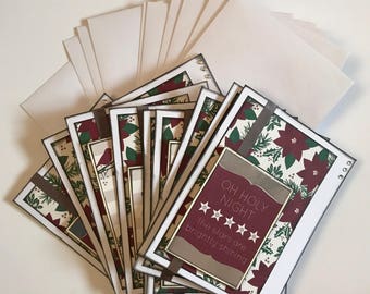 Pointsetta Christmas Phrase Card Pack