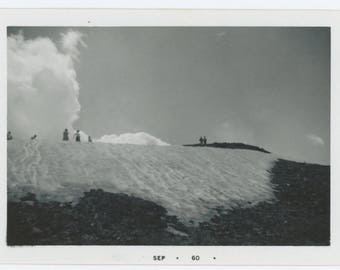 Vintage Snapshot Photo: Figures on a Ridge, 1960 (73560)