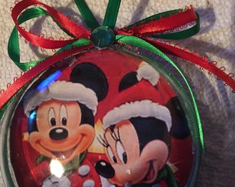 Christmas mickey &minnie ornament