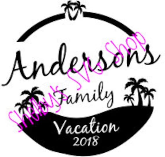 Download Family Vacation Beach Themed SVG Font included