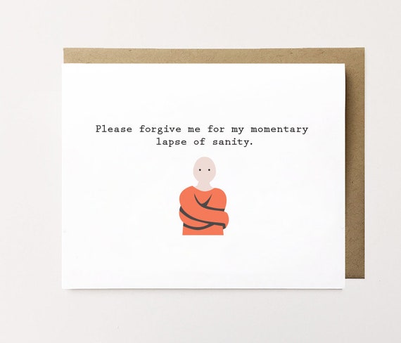 funny apology card i'm sorry card apology card funny