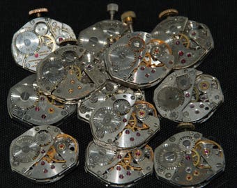 Vintage Watch Movements Parts Steampunk Altered Art Assemblage RB 51