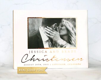 Wedding Guest Book wedding guestbook wedding album custom guest book landscape guest book real gold foil guest book horizontal