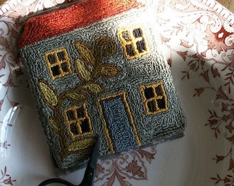 Grey House Needlebook - Punch Needle PATTERN