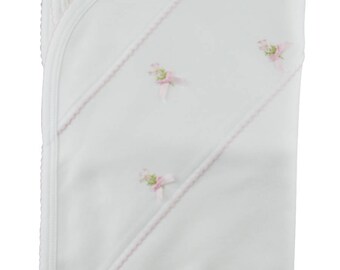 Baby Threads Pima cotton baby girl blanket