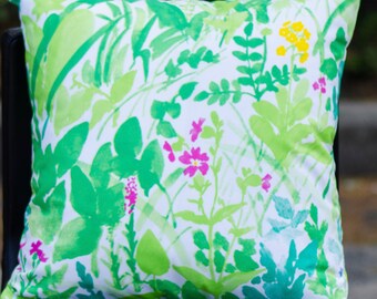 20"x20" Marimekko Pillow Cover. Handmade. Pattern: Kesanto by Fuji Ishimoto. (50x50cm)