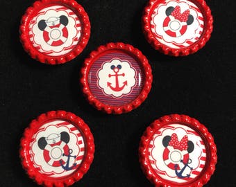 Set of 5 Disney cruise magnets-FE gift-Mickey and Minnie Magnets-Fish extender gifts-Disney FE gifts
