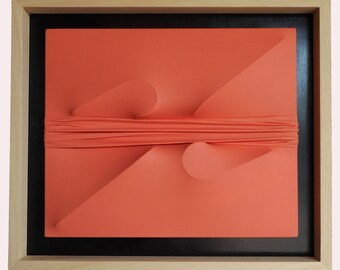 L. Rossanigo-interference. Extroversion-Acrylic orange on canvas by L. Rossanigo