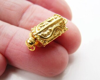 Fermoir en vermeil doré, argent 11.5x7.5mm granulé fermoir bijoux de luxe orné Bali balinaise bascule concepteur 925 bijoux résultats UK
