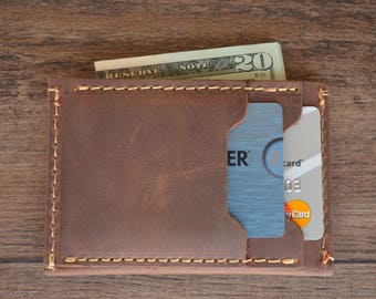 Minimalist leather wallet, minimalist wallet, front pocket wallet, slim wallet, credit card holder, personalized wallet, Gift