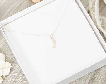 SALE! Musical Note Necklace, Sterling Silver, Music Necklace, Minimalist Necklace, Stocking Stuffer, Simple Jewelry