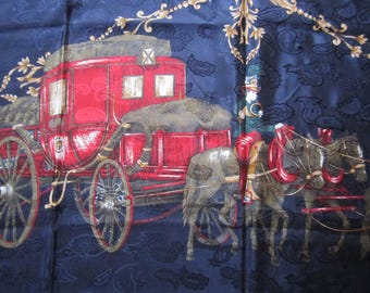 True Vintage XXL Scarf Carriage Tuch Stola
