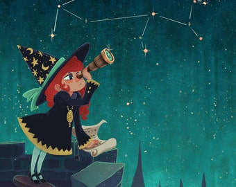Stargazer's Tower 8x10 art print