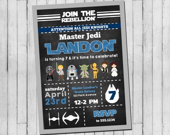Star Wars Invitation | Star Wars Birthday Invitation | Star Wars Birthday | Jedi Birthday Invitation | Digital Birthday Invitation