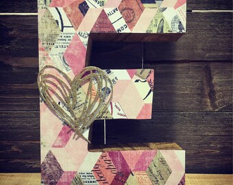 Minimalist Wooden Letters: Custom Designed for You! Perfect as desk personalization, decor, gift, or photo shoot prop!