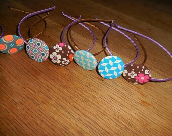 with 32 mm fabric button headband