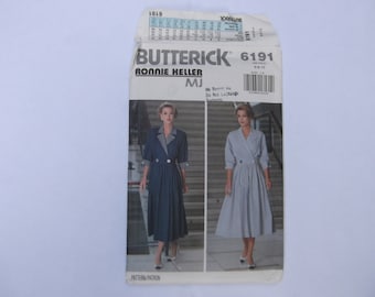 Pattern butterick 6191 ronnie heller dress size 6-8-10 unused