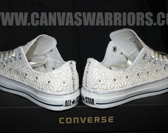 Custom Vintage Lace Wedding Converse